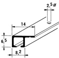 Galleriskinne til loft - Top rail